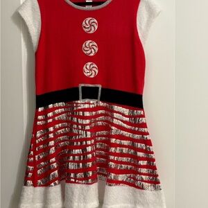 Holiday Time Red and White Striped Kids Dress